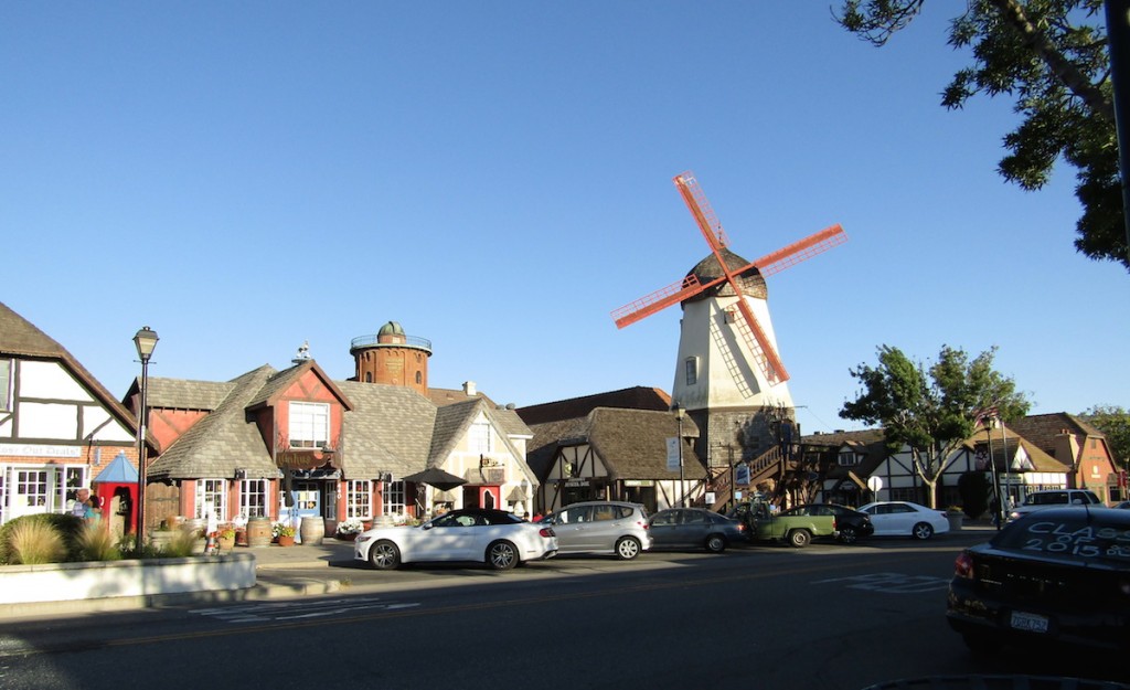 The town of Solvang is peppered with windmills