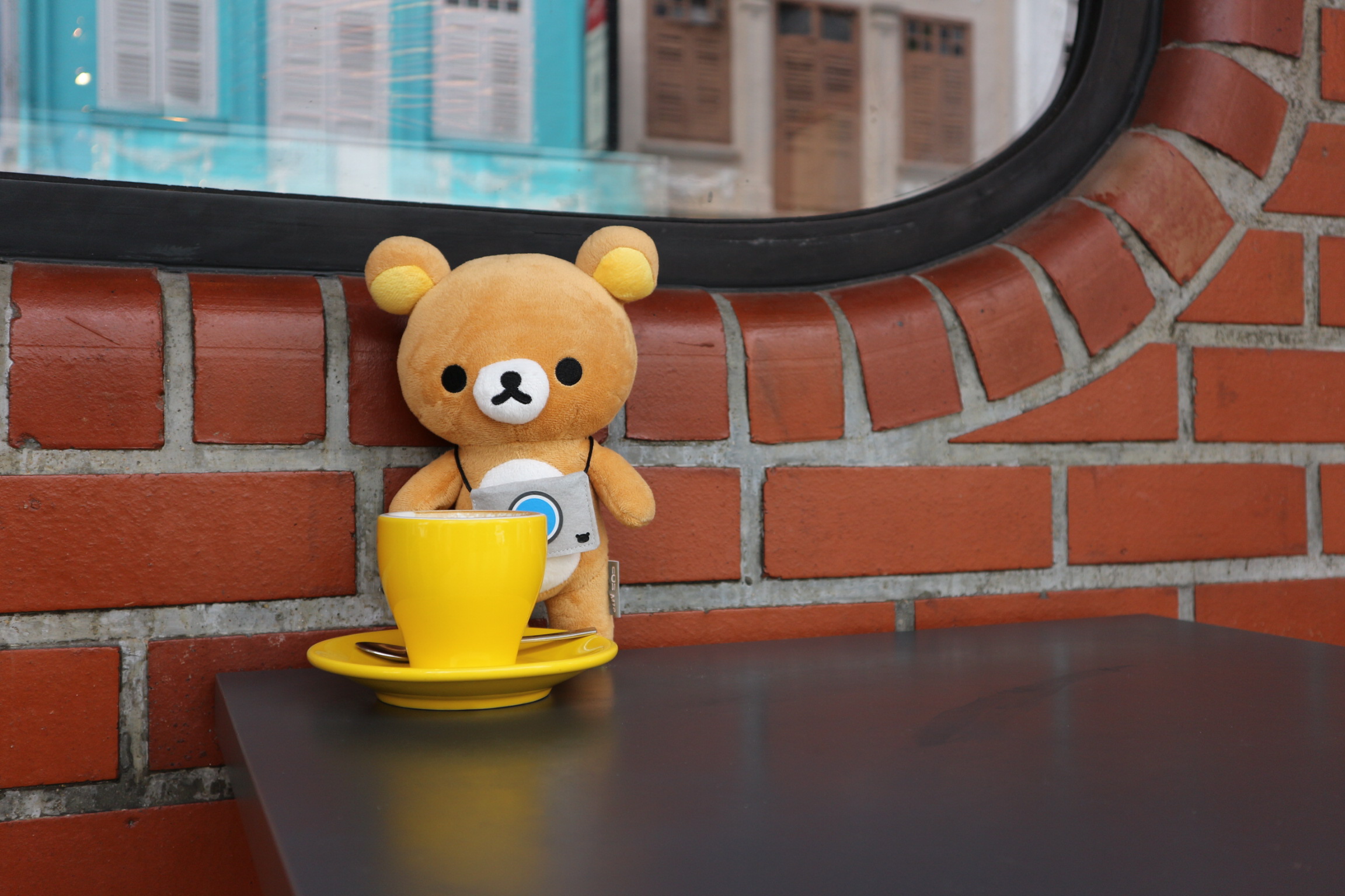 "Okay, all those posing is tiring. Now's my turn for a nice cup of chocolate latte."
