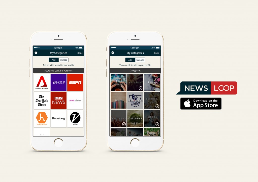 NewsLoop New Dashboard iPhone