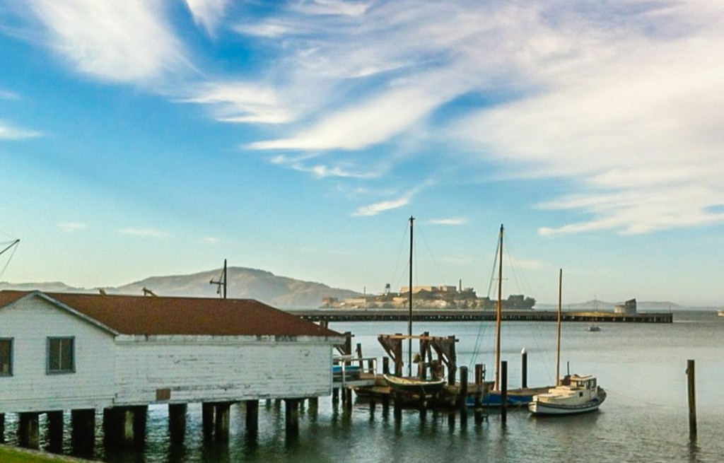 You can catch a view of Alcatraz in the distance on a clear day. 