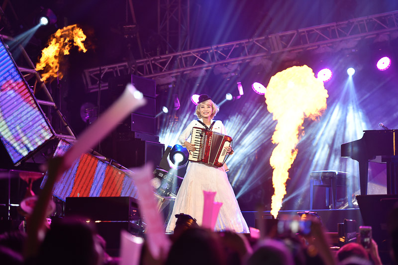 Saori of SEKAI NO OWARI performing at MTV World Stage Malaysia 2015 on 12 Sep Pic 2 (Credit - MTV Asia & Kristian Dowling)