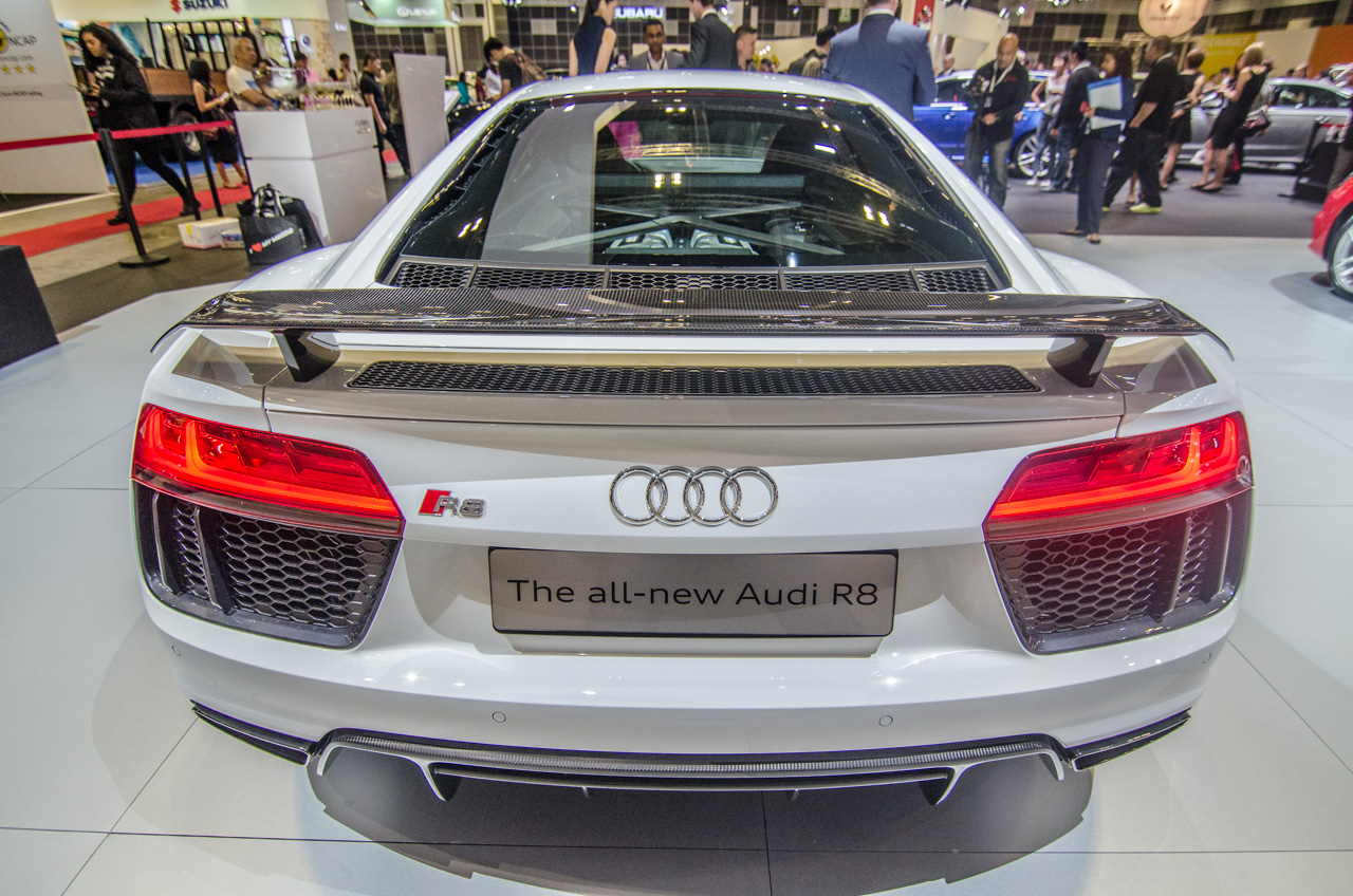 The rear of the Audi R8. Photo © Justin Teo.
