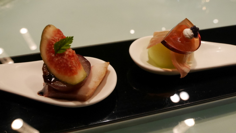 Appetisers, which consists of melon, duck breast and fig, were fruity and refreshing. 