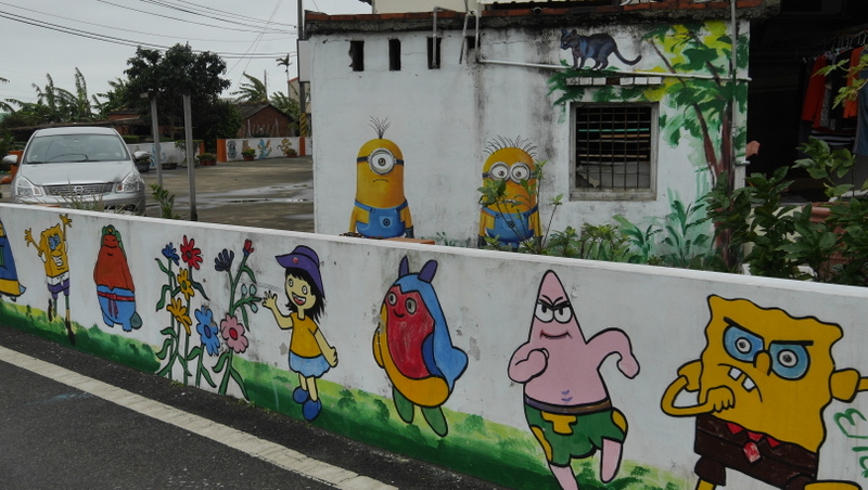Modern day cartoon characters have also been painted on their walls.