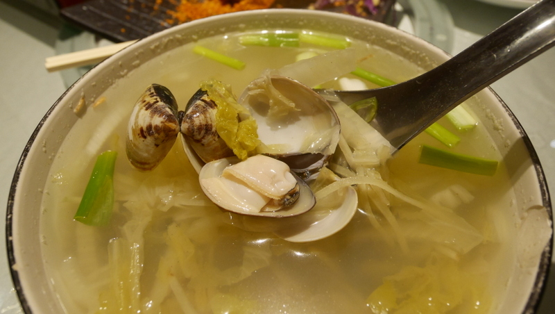 The clams were large and very sweet.