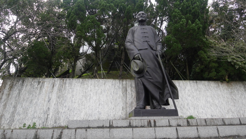 One of the statues of the late Chiang Kai-Shek stands at Shimen Reservoir. 