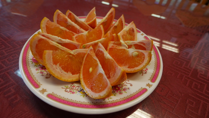 Their oranges were remarkably sweet!