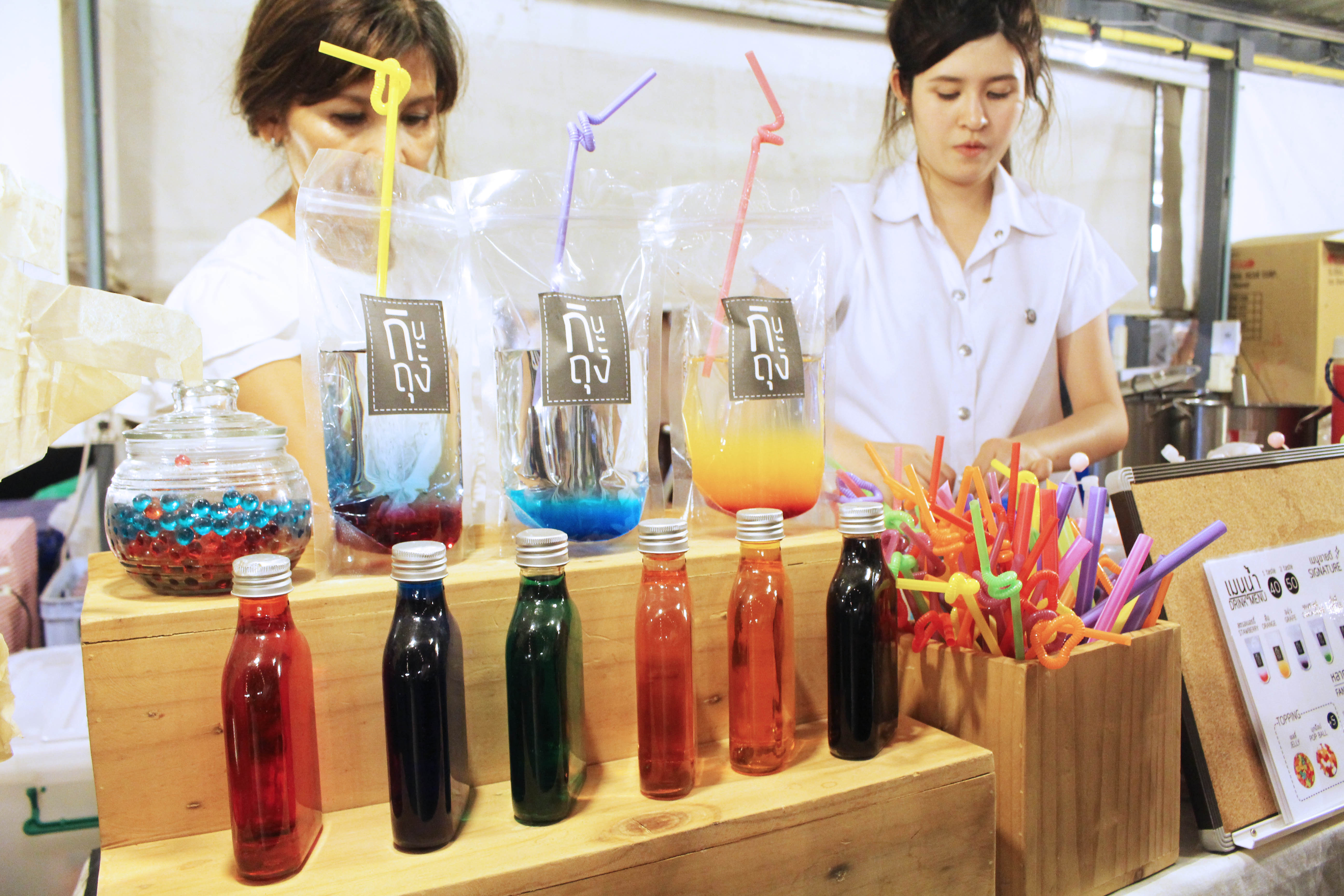 A variety of creative soda concoctions that come in eye-popping colours at Artbox 