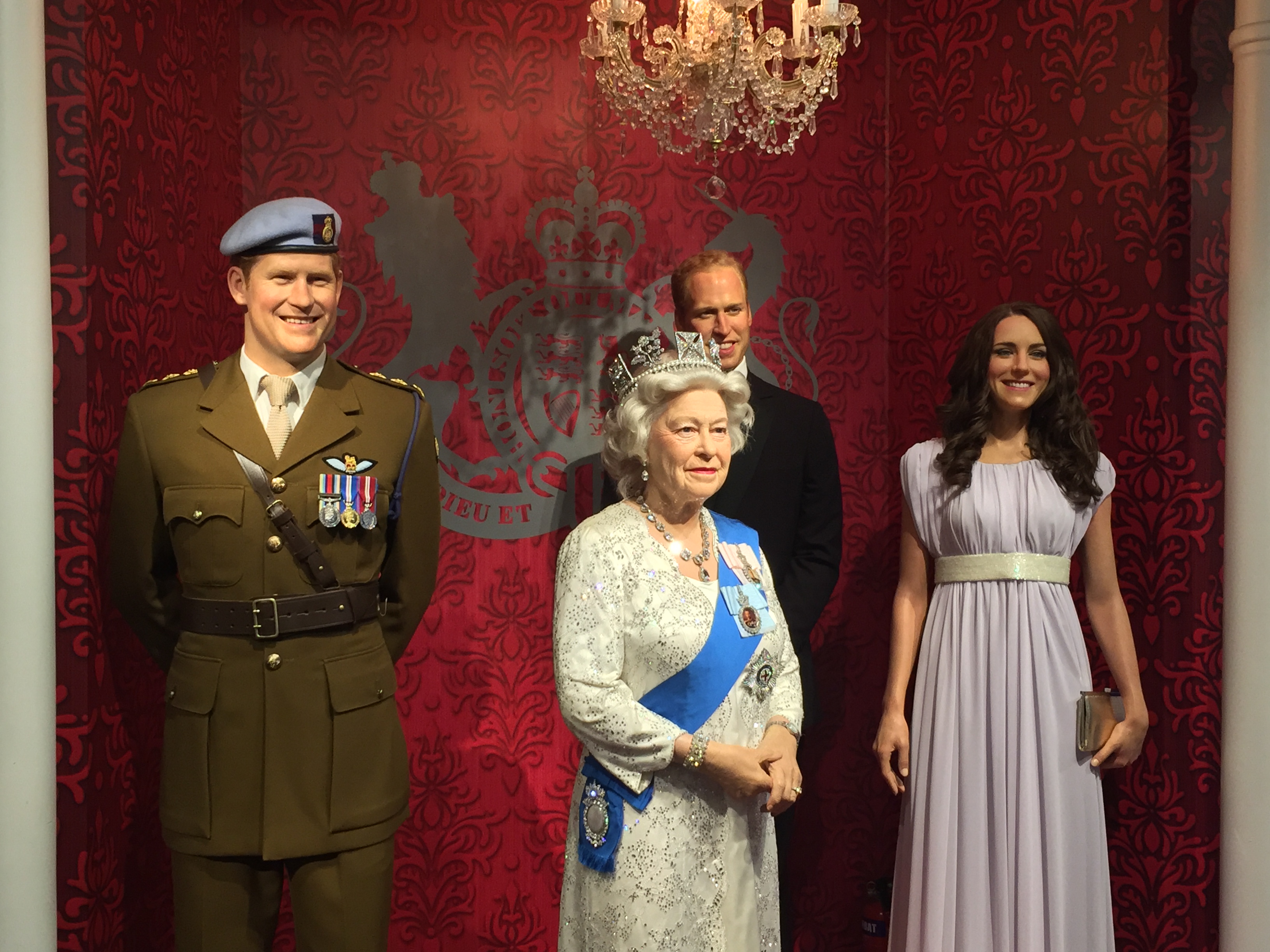 Prince Harry, Queen Elizabeth II, and the Duke and Duchess of Cambridge
