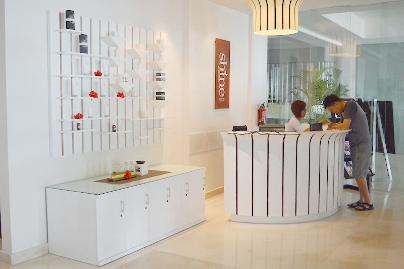The clean and minimalist design of the Shine Spa enhanced the calming ambiance of the place.