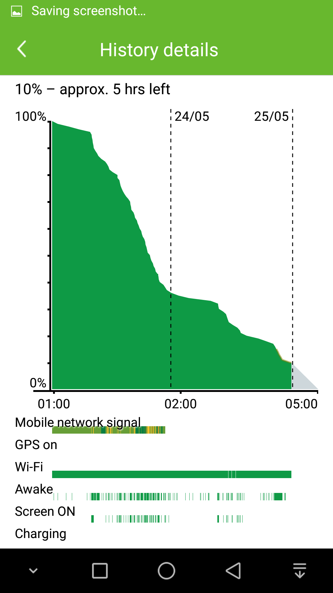 Screenshot from the Shark 1. 6300 mAh battery pushes the phone to more than two days of moderate use.