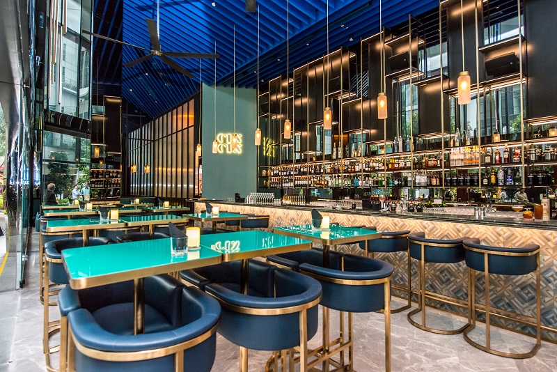 The CIN CIN Bar is a stylish, intimate spot that serves up well-crafted cocktails.