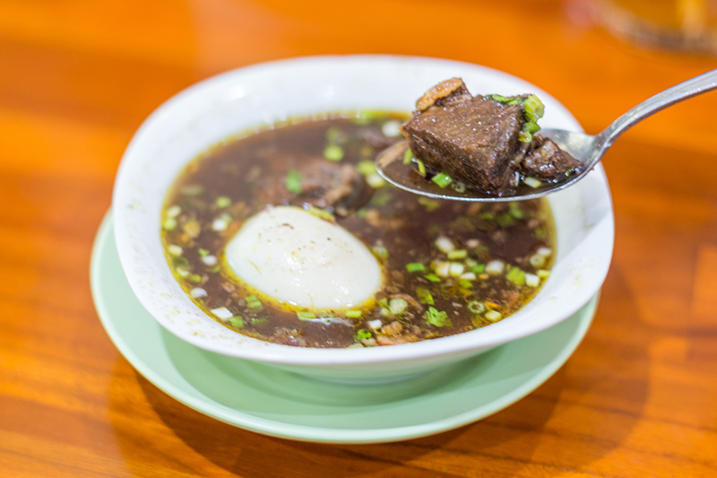 Stews like Sop Rawon are common in Makassar.