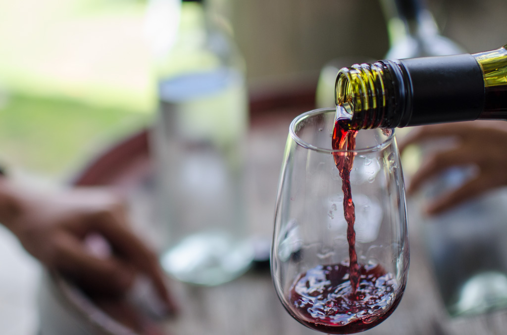 It's easy to be happy on a Friday afternoon, especially when someone pours you a glass of red wine before lunch. Ugly Duckling Wines in Swan Valley. Photo © Justin Teo.